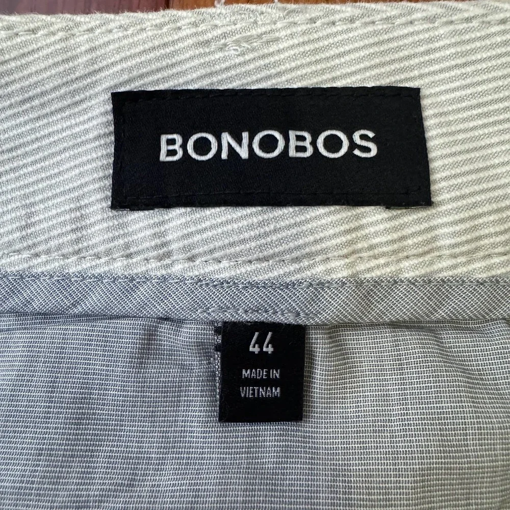 Bonobos Pin Striped Palm Tree Embroidered‎ Shorts Casual Menswear